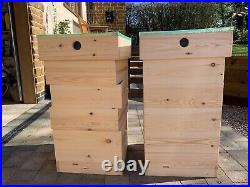 National Beehive, Pine, Roof, 1 Brood, 2 Supers, Crown Board, Mesh Floor
