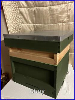 National Beehive with Frames with Wired Foundation, inc Brood Box +Super CEDAR