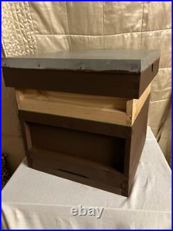 National Beehive with Frames with Wired Foundation, inc Brood Box +Super CEDAR