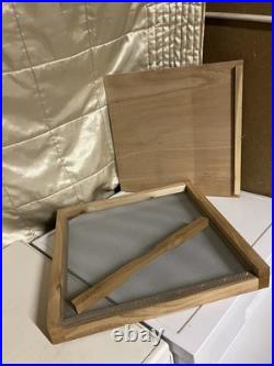 National Beehive with Frames with Wired Foundation, inc Brood Box +Super CEDAR