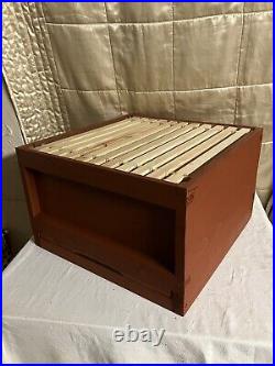 National Beehive with Frames with Wired Foundation, inc Brood Box +Super CEDAR