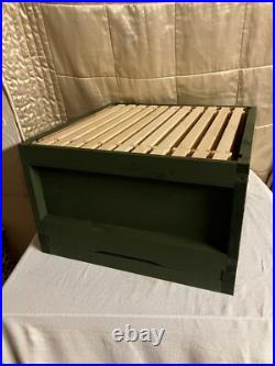 National Beehive with Frames with Wired Foundation, inc Brood Box +Super CEDAR
