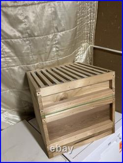 National Beehive with Frames with Wired Foundation, inc Brood Box +Super CEDAR