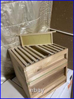 National Beehive with Frames with Wired Foundation, inc Brood Box +Super CEDAR