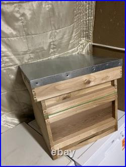 National Beehive with Frames with Wired Foundation, inc Brood Box +Super CEDAR