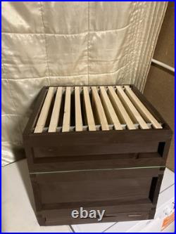 National Cedar Beehive +1 Super with Frames and Wired Wax Foundation, Brown National Cedar Beehive +1 Super with Frames and Wired Wax Foundation, Brown