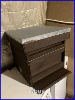 National Cedar Beehive +1 Super with Frames and Wired Wax Foundation, Brown National Cedar Beehive +1 Super with Frames and Wired Wax Foundation, Brown