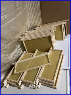 National Cedar Beehive +1 Super with Frames and Wired Wax Foundation, Red