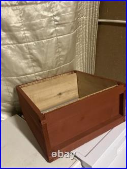 National Cedar Beehive +1 Super with Frames and Wired Wax Foundation, Red