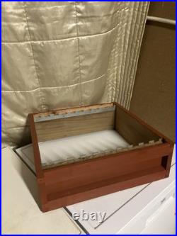 National Cedar Beehive +1 Super with Frames and Wired Wax Foundation, Red
