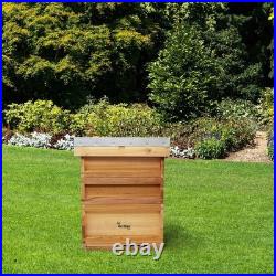 National Cedar Beehive Starter Kit with Brood & Super Boxes Frames Wax Apiary