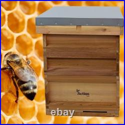 National Cedar Beehive Starter Kit with Brood & Super Boxes Frames Wax Apiary