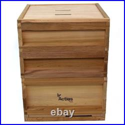 National Cedar Beehive Starter Kit with Brood & Super Boxes Frames Wax Apiary