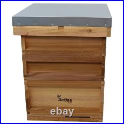 National Cedar Beehive Starter Kit with Brood & Super Boxes Frames Wax Apiary