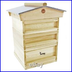 National Pine Bee Hive Starter Kit with Frames and Wax Gabled Roof