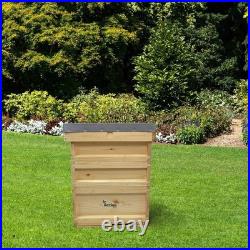 National Pine Beehive Starter Kit Flat Roof Brood & Super Boxes Frames Wax Hive