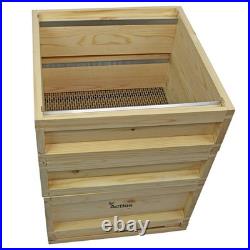 National Pine Beehive Starter Kit Flat Roof Brood & Super Boxes Frames Wax Hive
