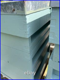 National Wooden Beehive 2 With Base, Brood Box, 2 Supers And Roof