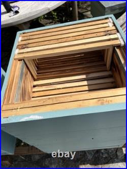 National Wooden Beehive 2 With Base, Brood Box, 2 Supers And Roof