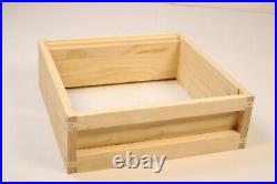 National beehive 1 Brood 2 Supers with Frames and Wax Pine Wood Knot Free