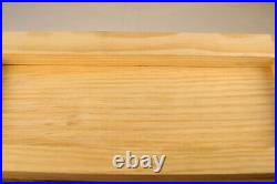 National beehive 1 Brood 2 Supers with Frames and Wax Pine Wood Knot Free
