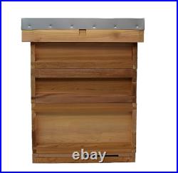 National cedar Beehive. 2 Supers, 1 Brood box, Meshfloor