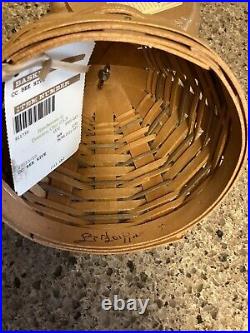 New Longaberger Collectors Club Beehive Bee Hive Basket, 3 Pewter Bees & Box NEW