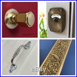 Nickel Silver Beehive Door Pull Handles Grab Knobs Plates Push Large Antique