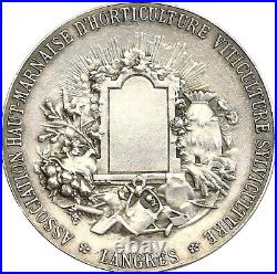 O650, France c. 1900, Art Nouveau Silver Prize Medal, Apiculture, Bee, Hive