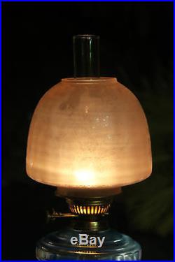 Butterfly Beehive Shade Blue 4" Fit OIL LAMP SHADE 