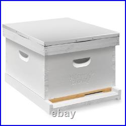 OPEN BOX Beginner Bee Hive Body Kit, Painted, Assembled with 10 Frames White
