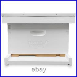 OPEN BOX Beginner Bee Hive Body Kit, Painted, Assembled with 10 Frames White
