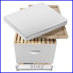 OPEN BOX Beginner Bee Hive Body Kit, Painted, Assembled with 10 Frames White