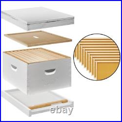 OPEN BOX Beginner Bee Hive Body Kit, Painted, Assembled with 10 Frames White
