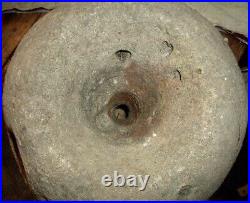 Original Antiquarian Quern Stone a heavy'beehive' quernstone, top grindstone