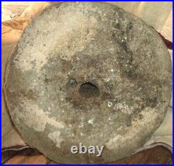 Original Antiquarian Quern Stone a heavy'beehive' quernstone, top grindstone