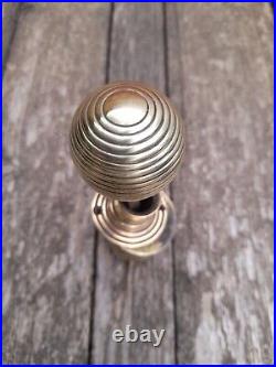 Original Pair Of Brass Victorian Bee Hive Doorknobs