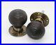 PACK_OF_SEVEN_SETS_Brass_wood_ebonised_antique_effect_beehive_door_knob_sets_01_nhyq