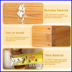 POLLIBEE 8 Frame Beehive Beeswax Coated Langstroth Bee Hives Include 1 Deep Boxe