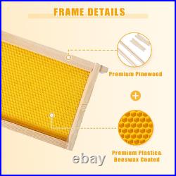 POLLIBEE 8 Frame Beehive Beeswax Coated Langstroth Bee Hives Include 1 Deep Boxe