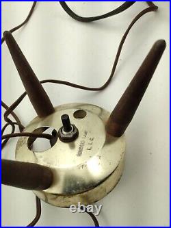 Pair Vintage Mid-Century Atomic Teak Leg Tripod Lamp Base Bernard for Beehive