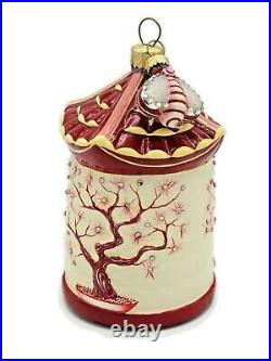 Patricia Breen Zenskep Fantasy Chinoiserie Bordeaux Asian Holiday Tree Ornament