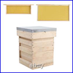 Pine Wooden Beehive Brood House Box Set or 10x Beekeeping Honey Hive Frames Tool