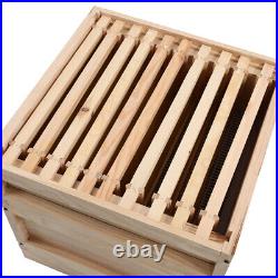 Pine Wooden Beehive Brood House Box Set or 10x Beekeeping Honey Hive Frames Tool