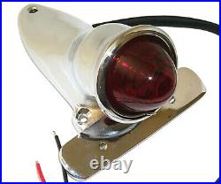 Polished 1936 CROCKER style TAIL LIGHT for Harley Bobber Motorcycle BEEHIVE LENS
