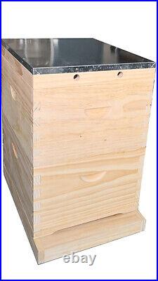 Premium 10 Frame Beehive Include Two FD Hive Box + 20 Frames + Mesh Base