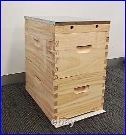 Premium 10 Frame Beehive Include Two FD Hive Box + 20 Frames + Weathertex Base
