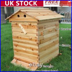 Professional Beekeeping Auto Honey Beehive House Cedarwood Super Brood Box UK