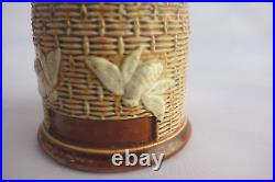 RARE Antique Doulton Lambeth Pottery Bee Hive Match Holder & Striker