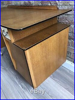 RETRO MID CENTURY 1950s Oak Veneer Desk Dressing Table BEE HIVE design Stunning